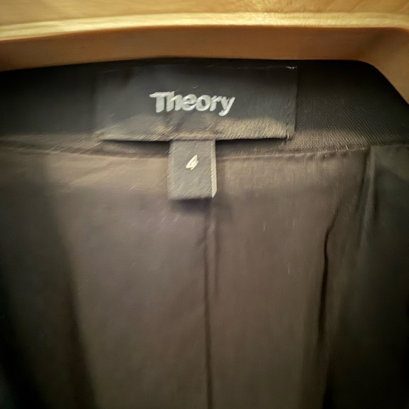 Theory Black Double-Breasted Blazer Worn Once . Size 4. - Picture 4 of 5